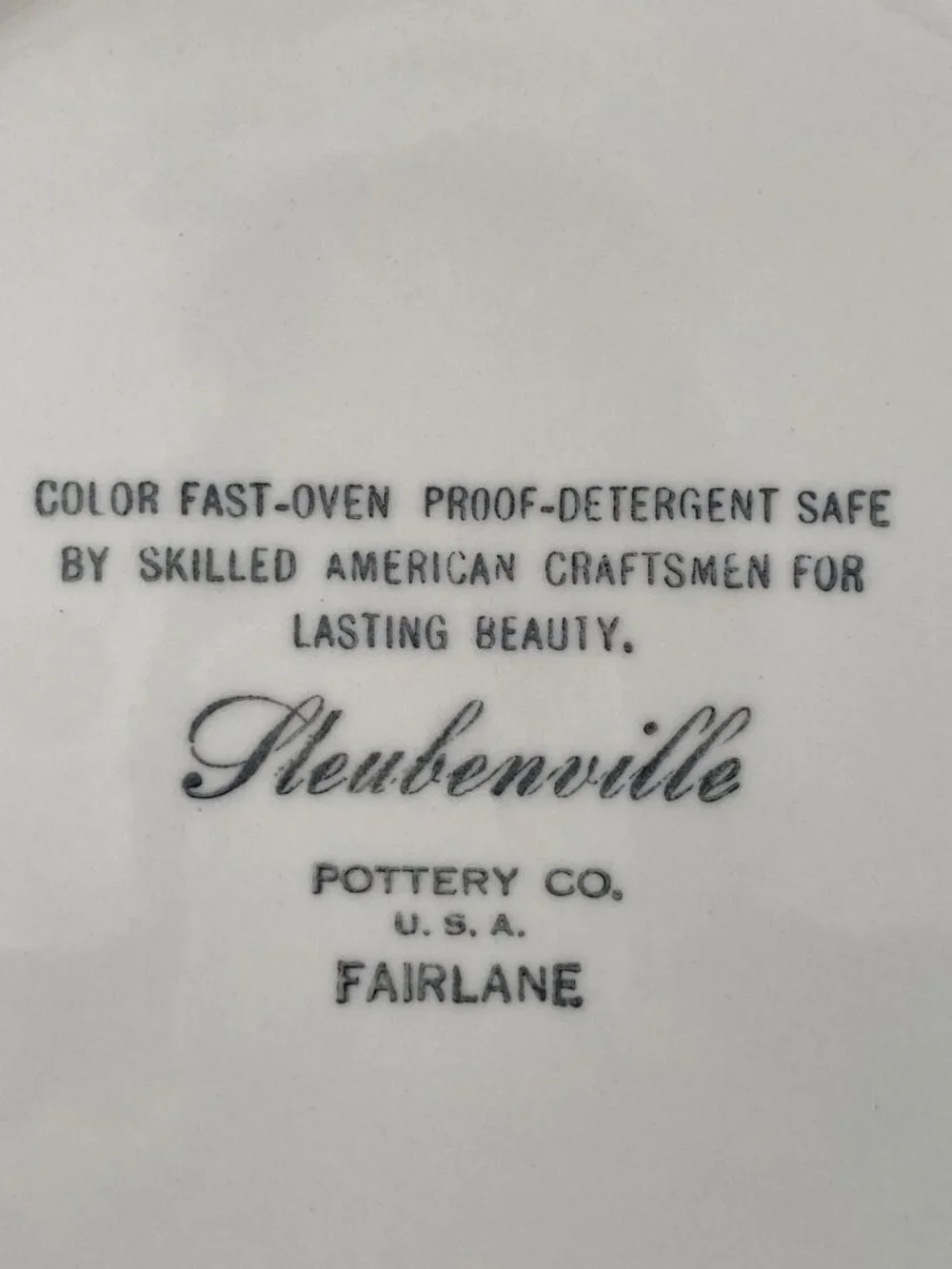 Steubenville Pottery Fairlane Pattern Dinner Plate Replacement Floral USA